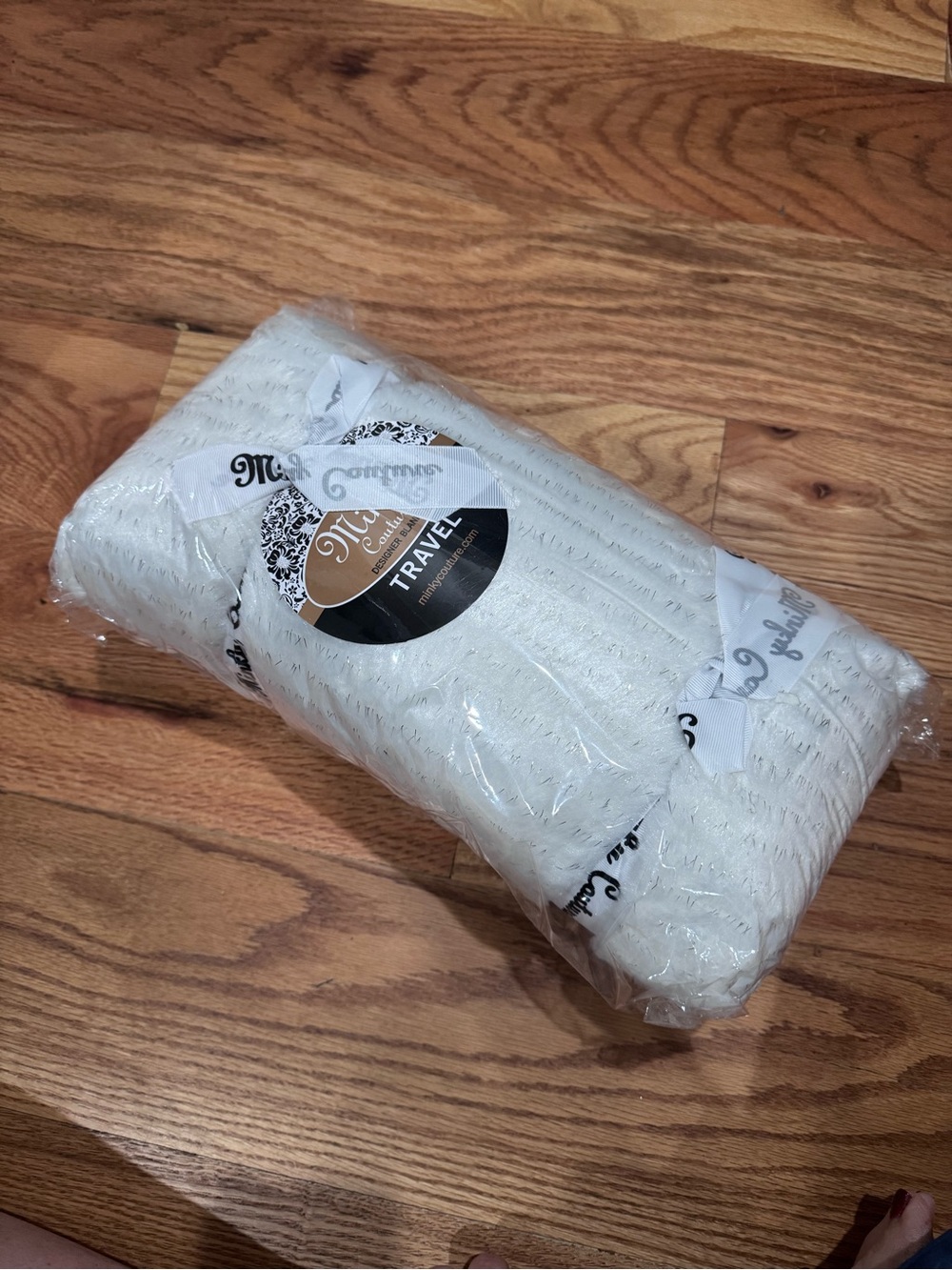White Minky Travel Blanket